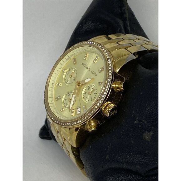 Michael Kors MK5698 Women's Gold Stainless Steel Analog Dial Quartz Watch MP117 - Picture 4 of 12